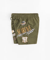 Scarface Racing Short - Olive Green